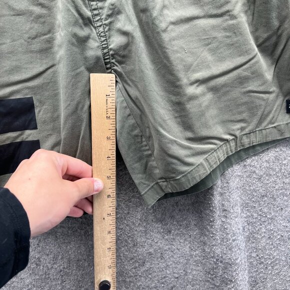 Zanerobe Shorts Mens 32 Green Olive Drawstring Athletic Canvas Drawstring - Picture 5 of 9